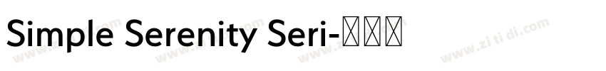 Simple Serenity Seri字体转换